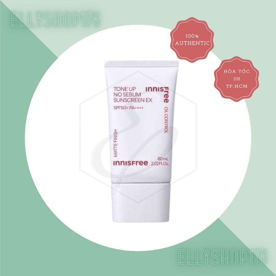 KEM CHỐNG NẮNG INNISFREE TONE UP NO SEBUM SUNSCREEN EX SPF50+ PA++++ 60ML Mẫu mới